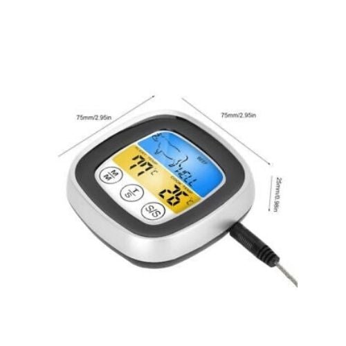 Meat Thermometer 2in1 Digital Food Kitchen Touch Screen Temperature Tester