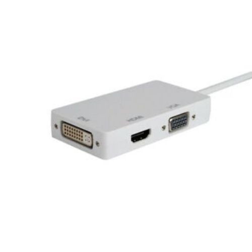 3 In 1 Mini DisplayPort DP Thunderbolt to DVI VGA HDMI Adapter