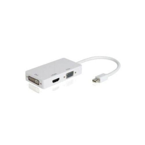 3 In 1 Mini DisplayPort DP Thunderbolt to DVI VGA HDMI Adapter Cable For MacBook