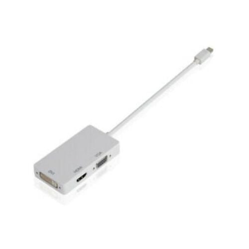 3 In 1 Mini DisplayPort DP Thunderbolt to DVI VGA HDMI Adapter Cable For MacBook