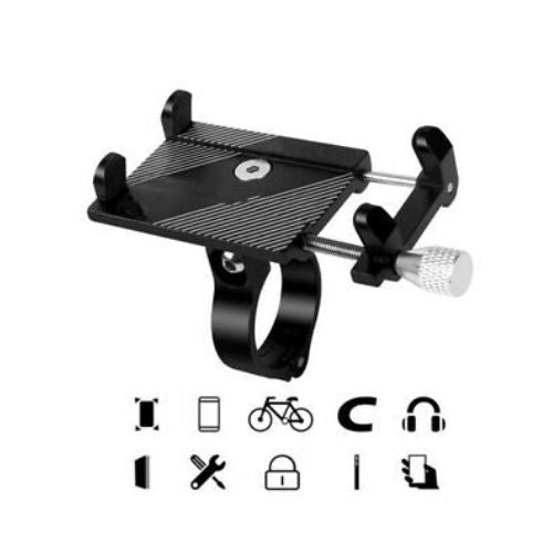 Bike Phone Mount Adjustable Bike Phone Holder Handlebar Stand Black