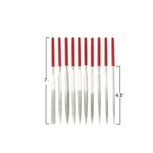 Files Set Metal Needle Carving Jewelry Diamond Glass Stone Wood Tool 10PCS