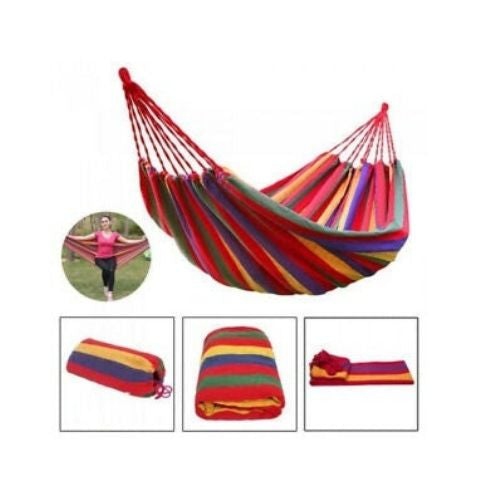 Camping Hammock Colorful Multifunctional Cotton Fabric Canvas Travel Hammocks