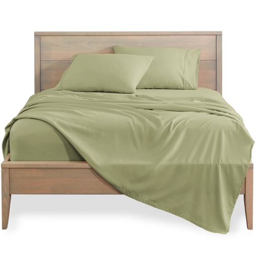 BARE HOME  Sheet Set - Premium 1800 Ultra-Soft Microfiber - Double Brushed - Hypoallergenic - Wrinkle Resistant (Sage, Twin Xl)