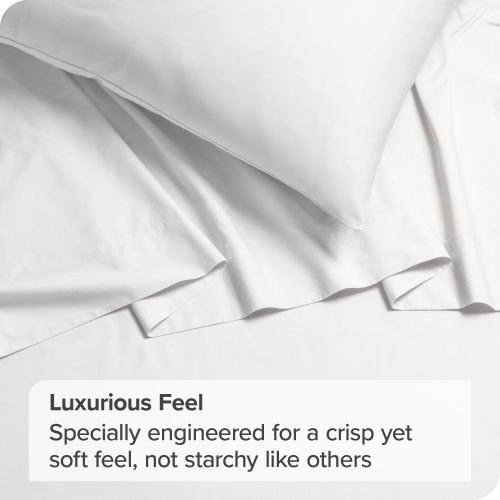 Bare Home 100% Organic Cotton Sheet Set - Crisp Percale Weave - Lightweight & Breathable