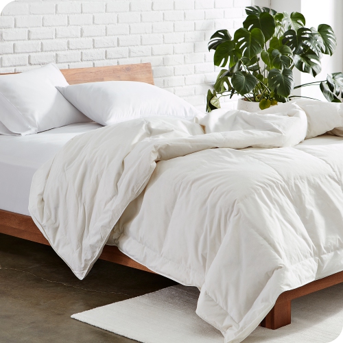 Bare Home Down Comforter - Responsible Duck Down - Ultra-Soft - Hypoallergenic - All Season Breathable Warmth