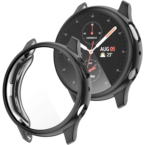 étui Housse de protection robuste avec protecteur d'écran en verre trempé pour Samsung Galaxy Active Watch 2, 40 mm, noir