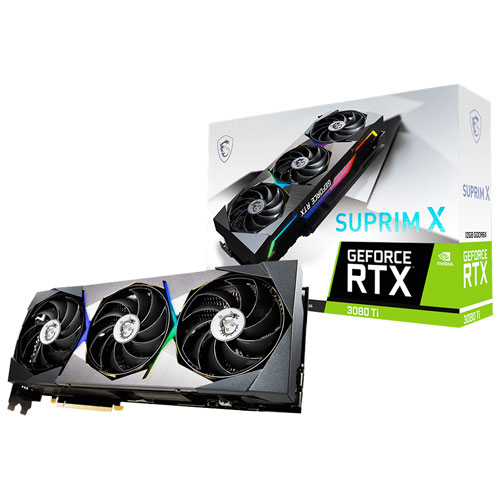 MSI NVIDIA GeForce RTX 3080 Ti Suprim X 12GB GDDR6X Video Card