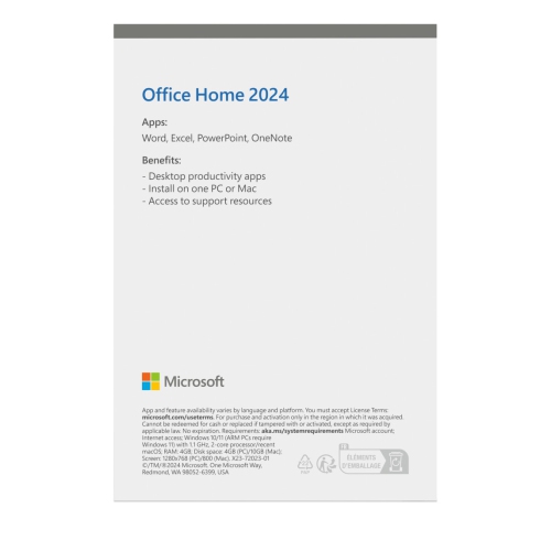 Microsoft Office 2024 Home | 1 Person, One-Time Purchase, Retail Box, English (PC/Mac) w/ Kingston 64GB USB 3.2 Drive
