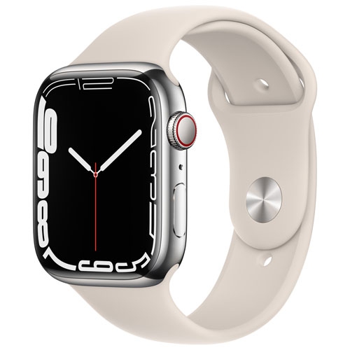 Refurbished 45mm Silver Stainless Steel Case with Starlight Sport Band