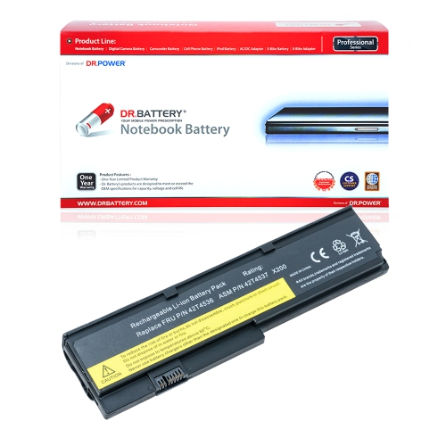DR. BATTERY  - Replacement for Ibm Thinkpad X201 / Elite X200 / Elite X200S / Enchanced X200S / 43R9255 / 42T4534 / 42T4535 [10.8V / 4400Mah / 48Wh]