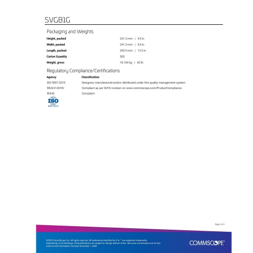 CommScope SVGB1G Brass Single Ground Block