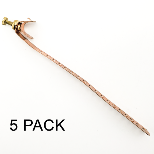 SATELLITESALE  5 Pack Copper Ground Straps Ul Listed 9" Directv Approved Satellite Electrical