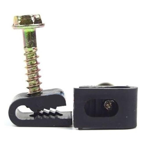 100 Pcs Ground Wire Black Flex Clips with Screw 10 12 14 Gauge GA