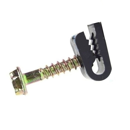 100 Pcs Ground Wire Black Flex Clips with Screw 10 12 14 Gauge GA