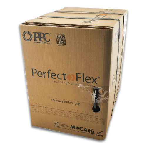 Perfectflex Coaxial Cable 6 Series 500Ft RG6 Trishield 77Braid Copper Clad Steel