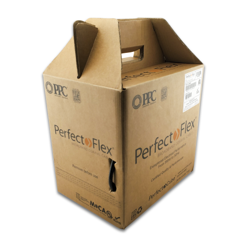 Perfectflex Coaxial Cable 6 Series 500Ft RG6 Trishield 77Braid Copper Clad Steel