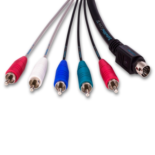 SatelliteSale DirecTV Audio Video RCA Composite/Component Replacement Cable Universal Wire PVC Black Cord