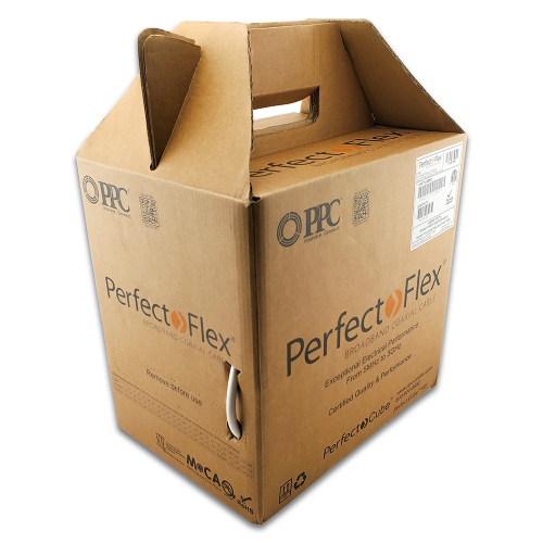 Perfectflex Coaxial Cable 6 Series 500Ft RG6 Trishield 77Braid Copper Clad Steel