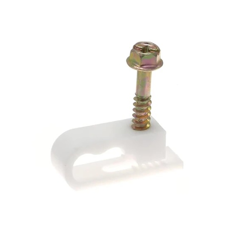 RG6 Flex Dual Coaxial Cable Clips White, Pack of 100