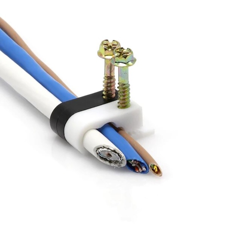 RG6 Flex Dual Coaxial Cable Clips White, Pack of 100