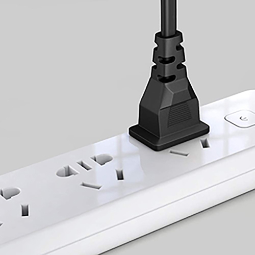 SatelliteSale 18AWG 2-Prong to Square/Round Connector AC Universal Replacement Power Cable Universal Wire PVC Black Cord