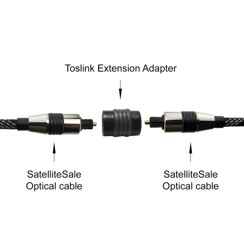 Optical Toslink Female to Female Extension Cable Coupler Adapter, Black