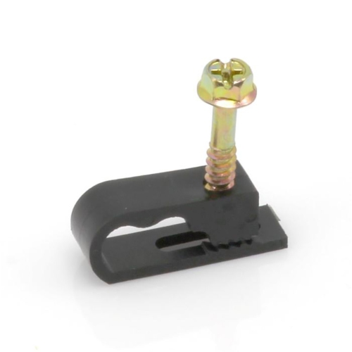 SatelliteSale Dual Flex Cable Clip Black 100 Pcs.