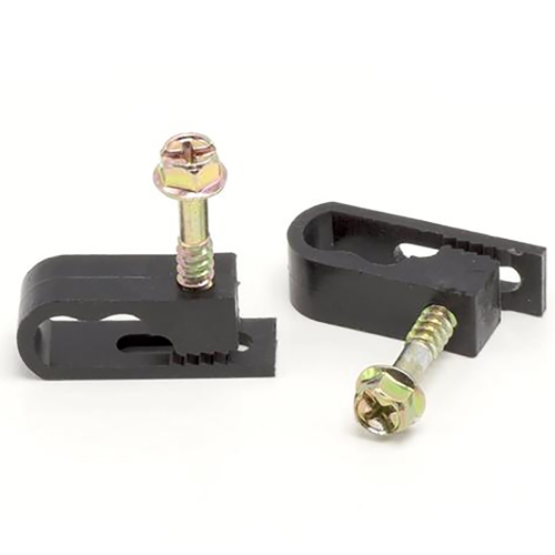 SatelliteSale Dual Flex Cable Clip Black 100 Pcs.