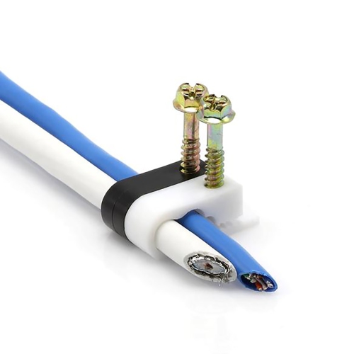 SatelliteSale Dual Flex Cable Clip Black 100 Pcs.