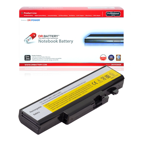 DR. BATTERY - Replacement for Lenovo IdeaPad Y570NT / Y570P / Y470 / Y470A / Y470D / L10P6F01 / L10S6F01 / L10S6Y02 / 57Y6625 [10.8V / 4400mAh / 48Wh