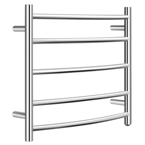 Topbuy Electric Heated Towel Warmer Rack Wall Mounted Curve Drying Rack Suitable for Bathroom Kitchen