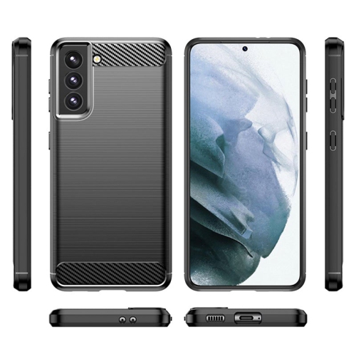 PANDACO – Étui en métal brossé noir pour Galaxy S21 FE de Samsung