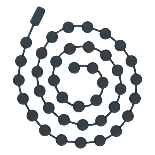 Poids à tarte en silicone tout usage de 46 po de long avec chaîne et sous-plat gris