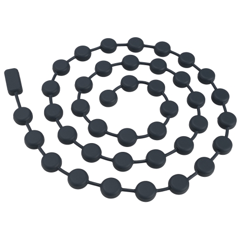 Poids à tarte en silicone tout usage de 46 po de long avec chaîne et sous-plat gris