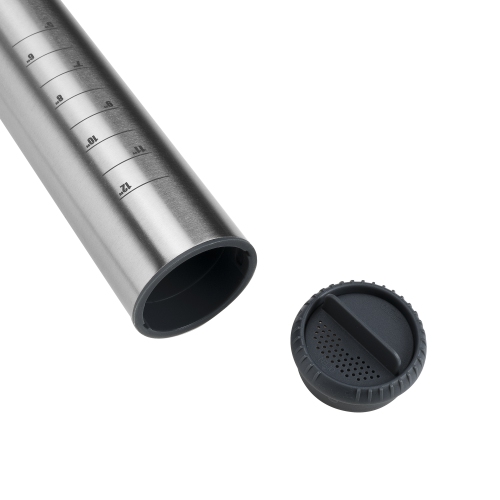 Self-Cooled Rolling Pin with flour and water container in Stainless Steel