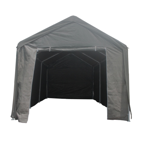 ALEKO CP1020GR 10 x 20 Heavy Duty Outdoor Gazebo Carport Canopy Tent with Sidewalls, Grey Color