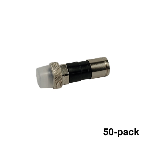 PPC EX6XLWSPLUS Aqua Tight EX Series Weather Proof RG6 & RG6QUAD Compression Connector - Extended Body, 50 Piece
