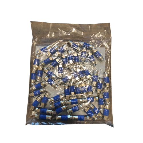 PPC Belden SNSD6 Blue RG6 Snap-N-Seal Compression Coaxial Connectors 1000-Pack