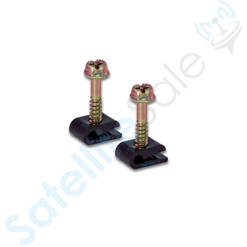 SatelliteSale Single Ground Screw Black Clips for Single Antenna Ground Wire Cable Management 100 Pcs