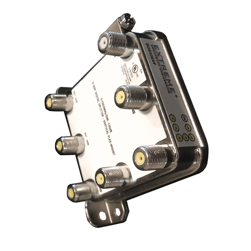 Extreme Broadband BDS106VF 6-Way Digital Coaxial Splitter - Vertical Mount RG6 Splitter