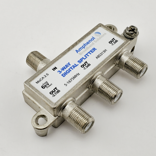 Amphenol 3-Way Digital Coaxial Splitter MoCA 2.5 ABS313H