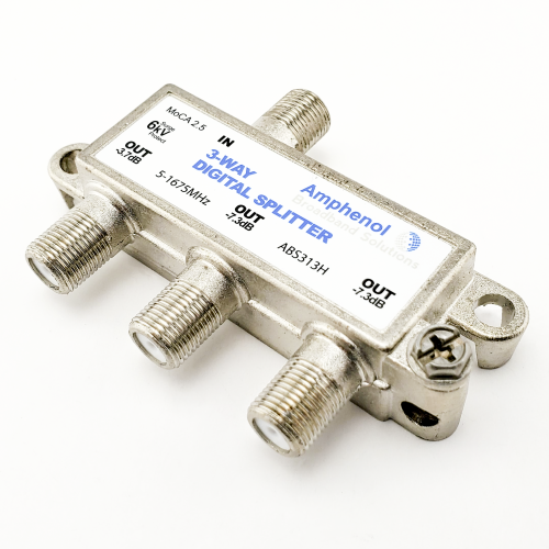 Amphenol 3-Way Digital Coaxial Splitter MoCA 2.5 ABS313H