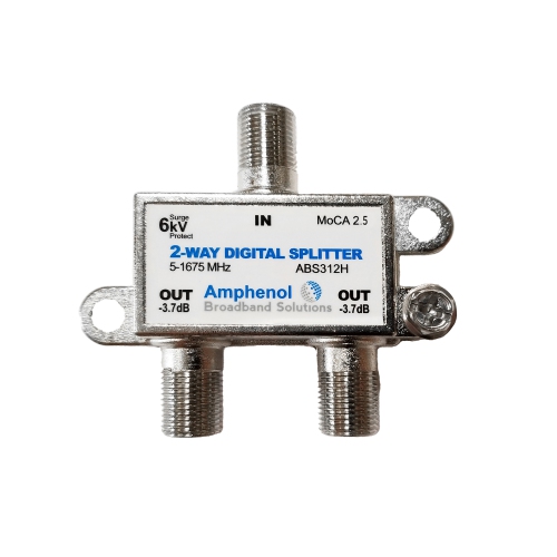 Amphenol 2-Way Digital Coaxial Splitter MoCA 2.5 ABS312H