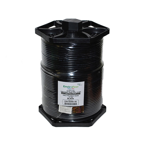 Perfect Vision RG6 Coax, Single Solid Copper, Black 1000FT EnviroReel Cable
