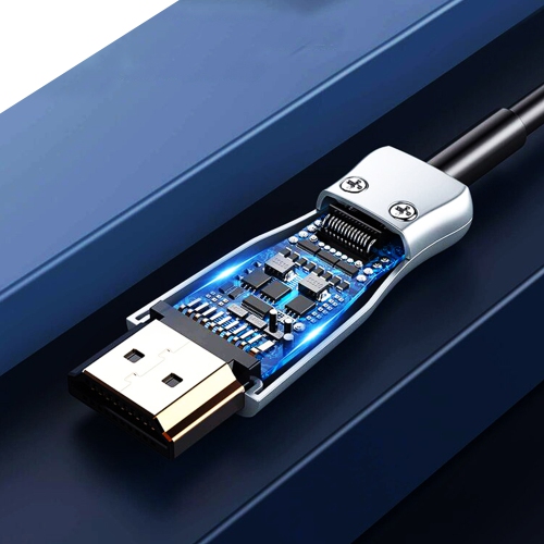 SatelliteSale Digital Fiber Optic 8K HDMI 2.1 Cable PVC Black Cord (100 feet)