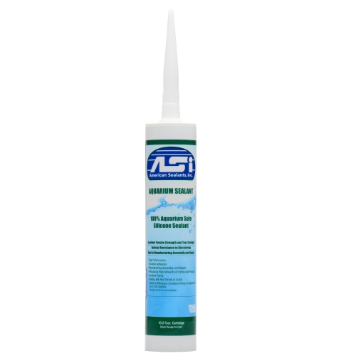 ASI Black Aquarium Silicone Sealant - 10.2 oz Fluid Cartridge