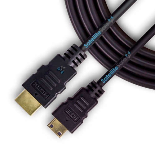 SATELLITESALE  Digital 1.4 Mini HDMI to HDMI Cable (4K/30Hz 10.2GBps) Pvc 2160P Cord (3 Feet) In Black