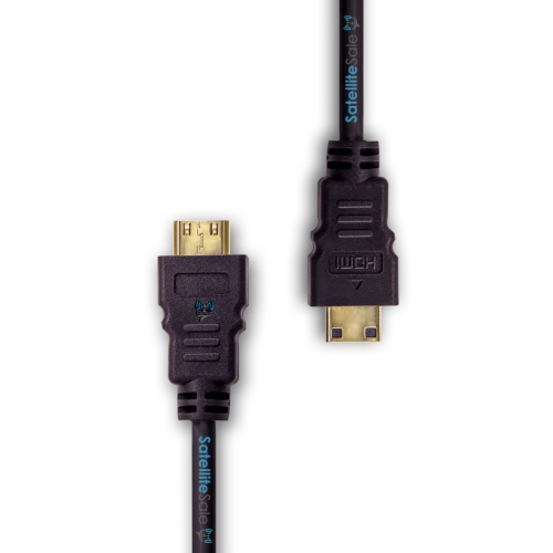 SatelliteSale Digital 1.4 Mini HDMI To HDMI Cable PVC 2160p Black Cord (3 Feet)