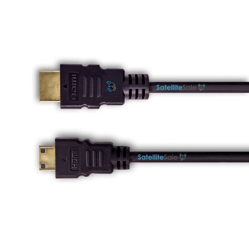 SatelliteSale Digital 1.4 Mini HDMI To HDMI Cable PVC 2160p Black Cord (3 Feet)